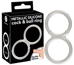 Metallic Silicone cock and ball ring