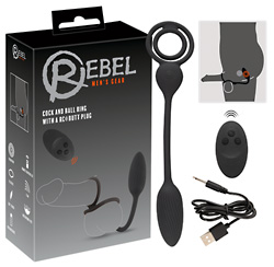 Cock and Ball Ring with a RC Butt Plug