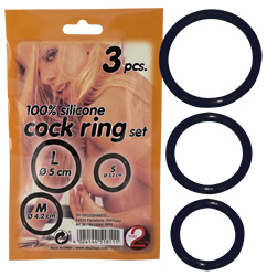 Silicone cock ring set 3 pcs