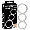 Metallic Silicone Triple cock/ball ring